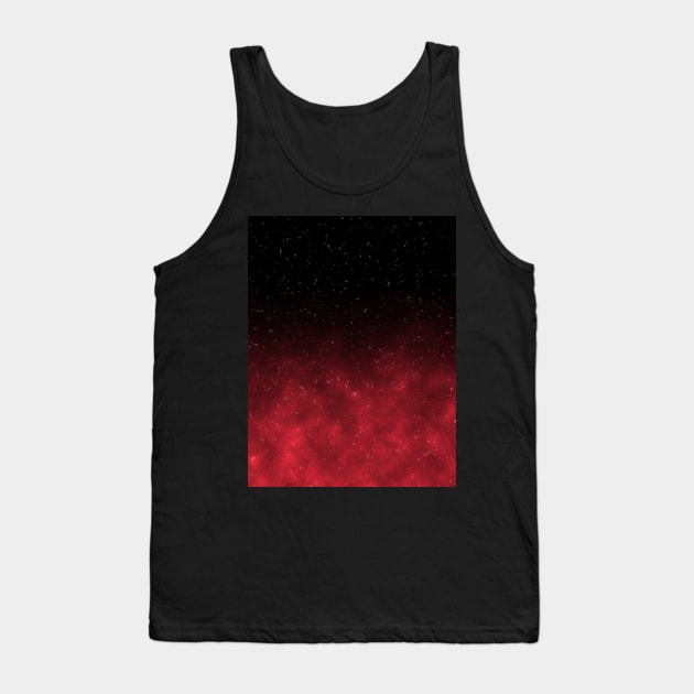 Red Galaxy Tank Top by cherubi19